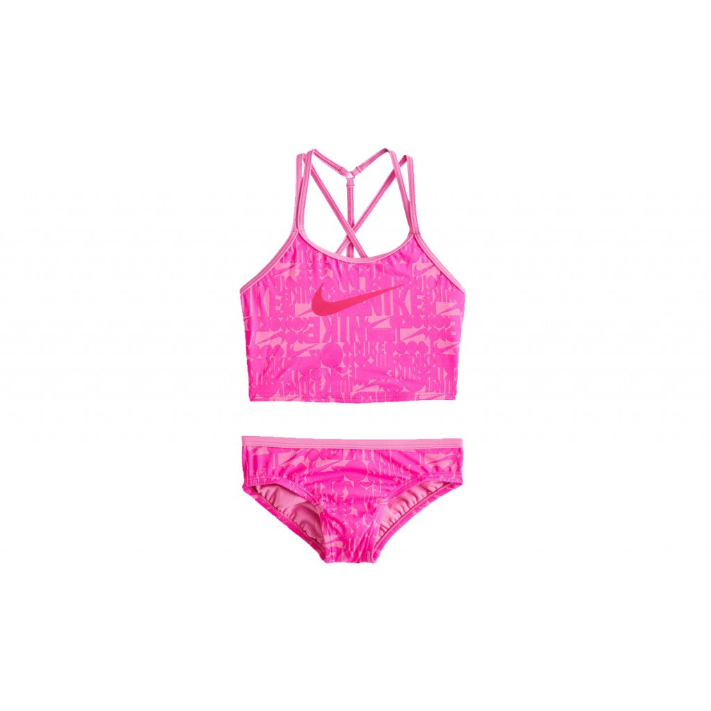 nike young girls t-crossback midkini set