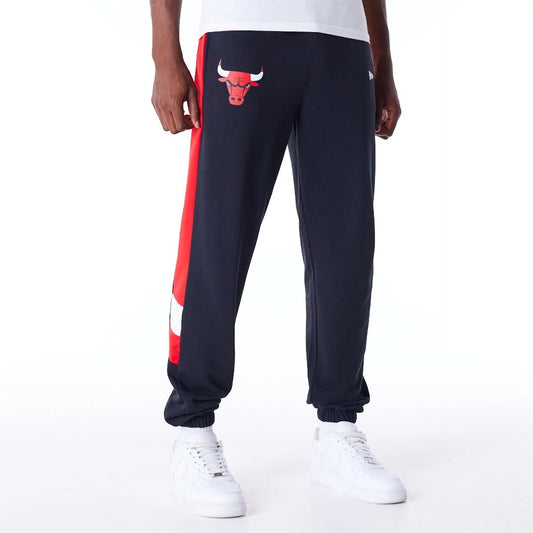 Chicago Bulls NBA Panel Pantaloni jogger in pile nero