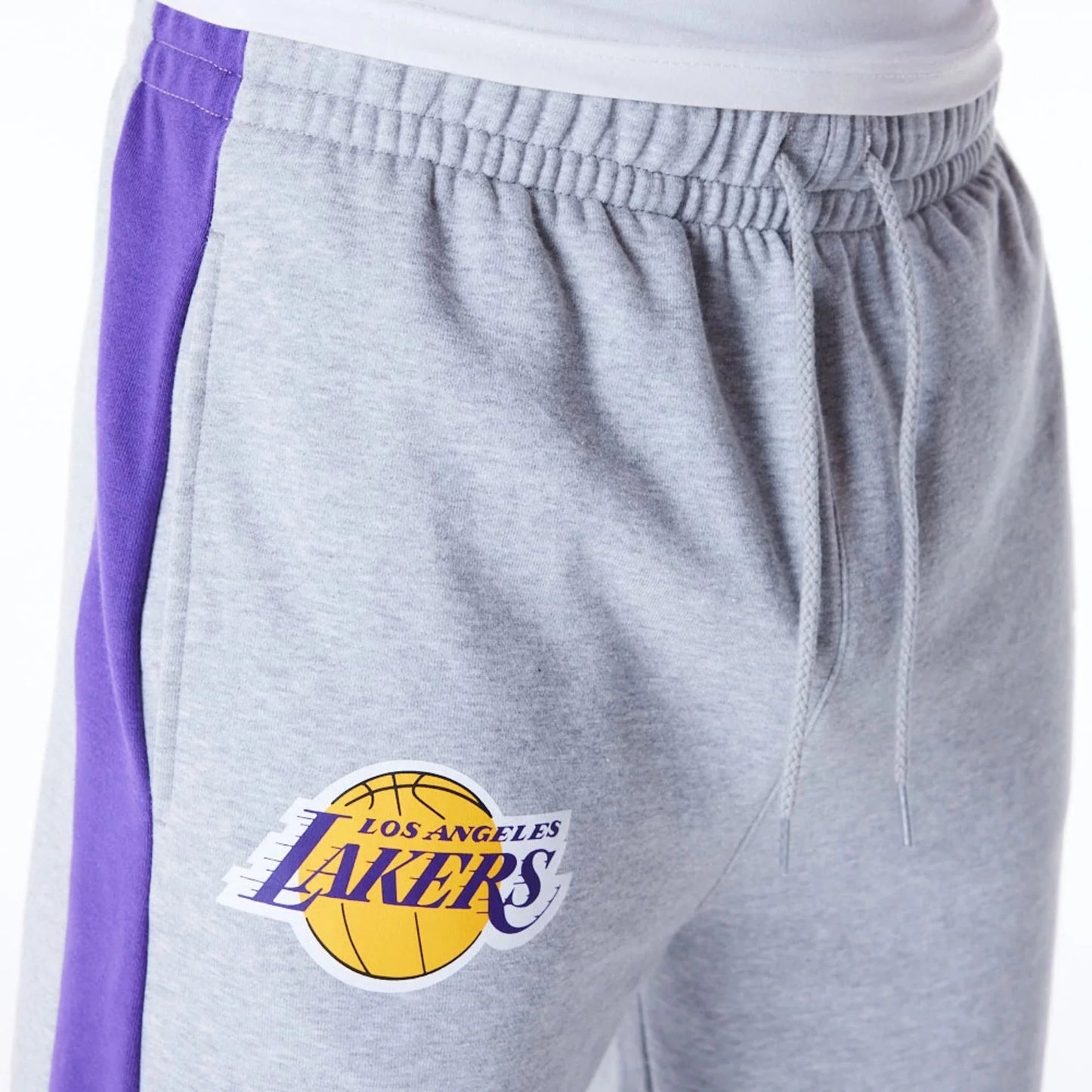 la lakers nba panel grey fleece joggers