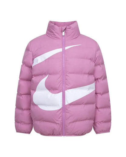 Little Kids' Wrapped Swoosh Debossed Quilted Jacket Rosa