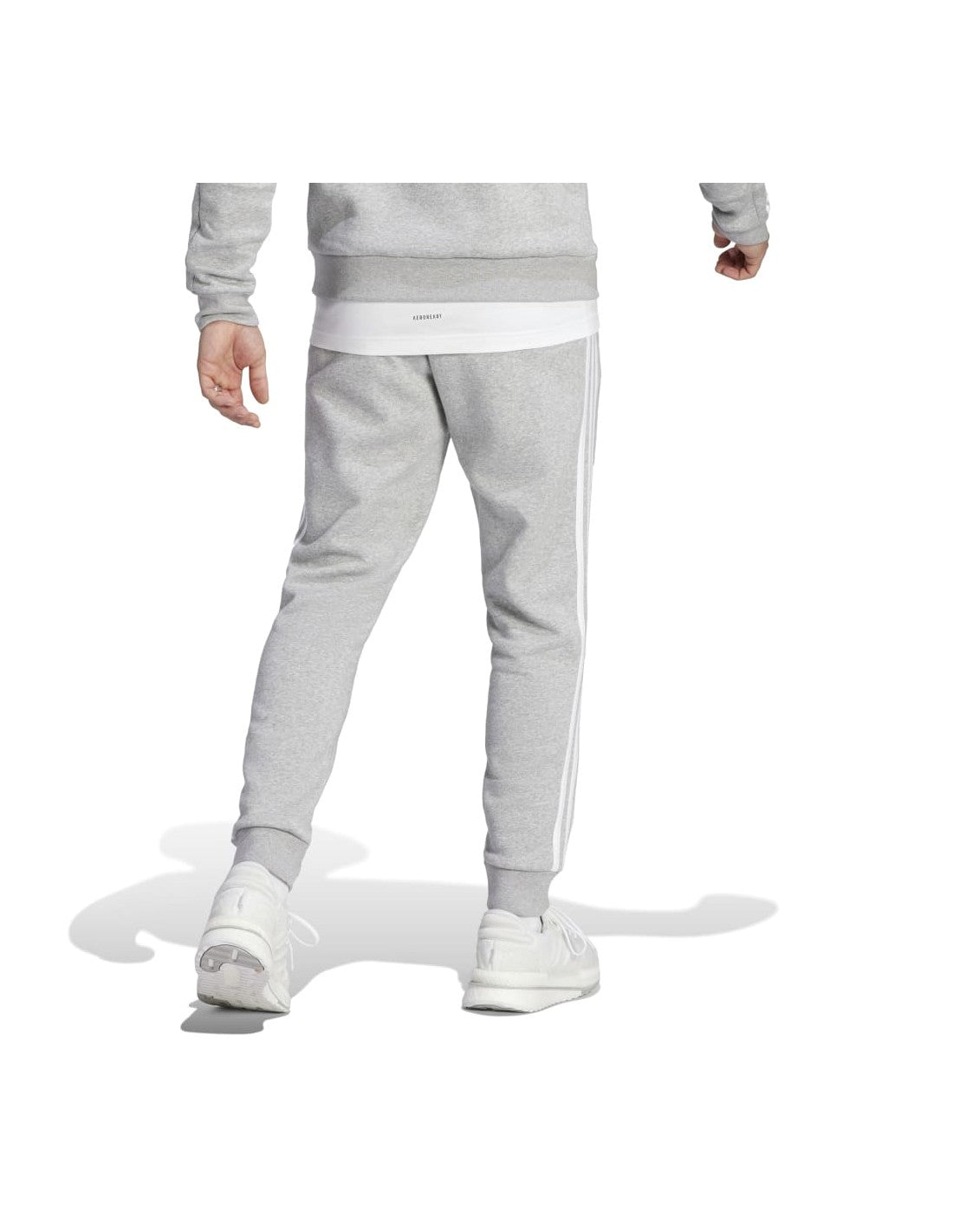 adidas essentials fleece 3-stripes tapered cuff pants