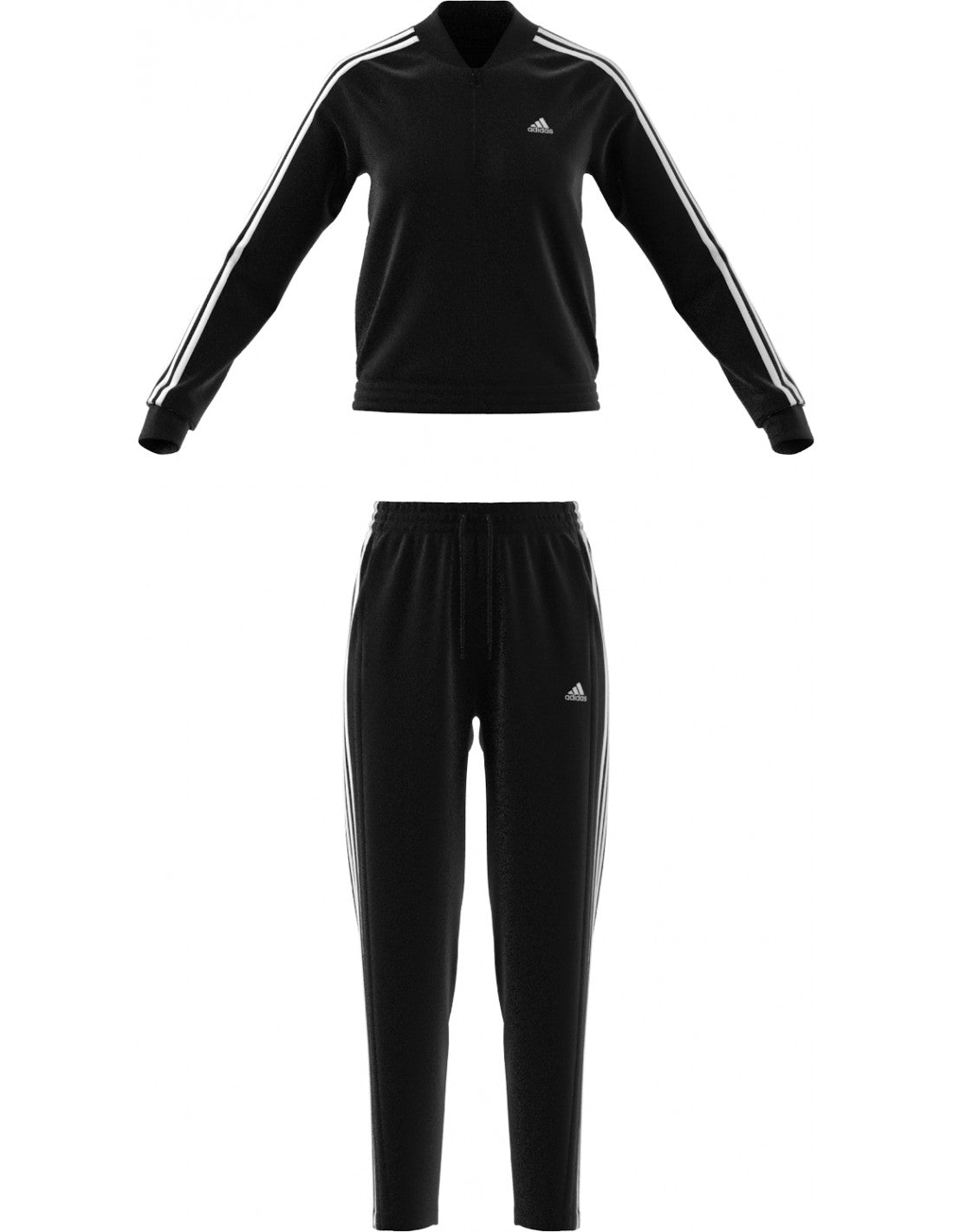 adidas tuta teamsport  nero slim fit