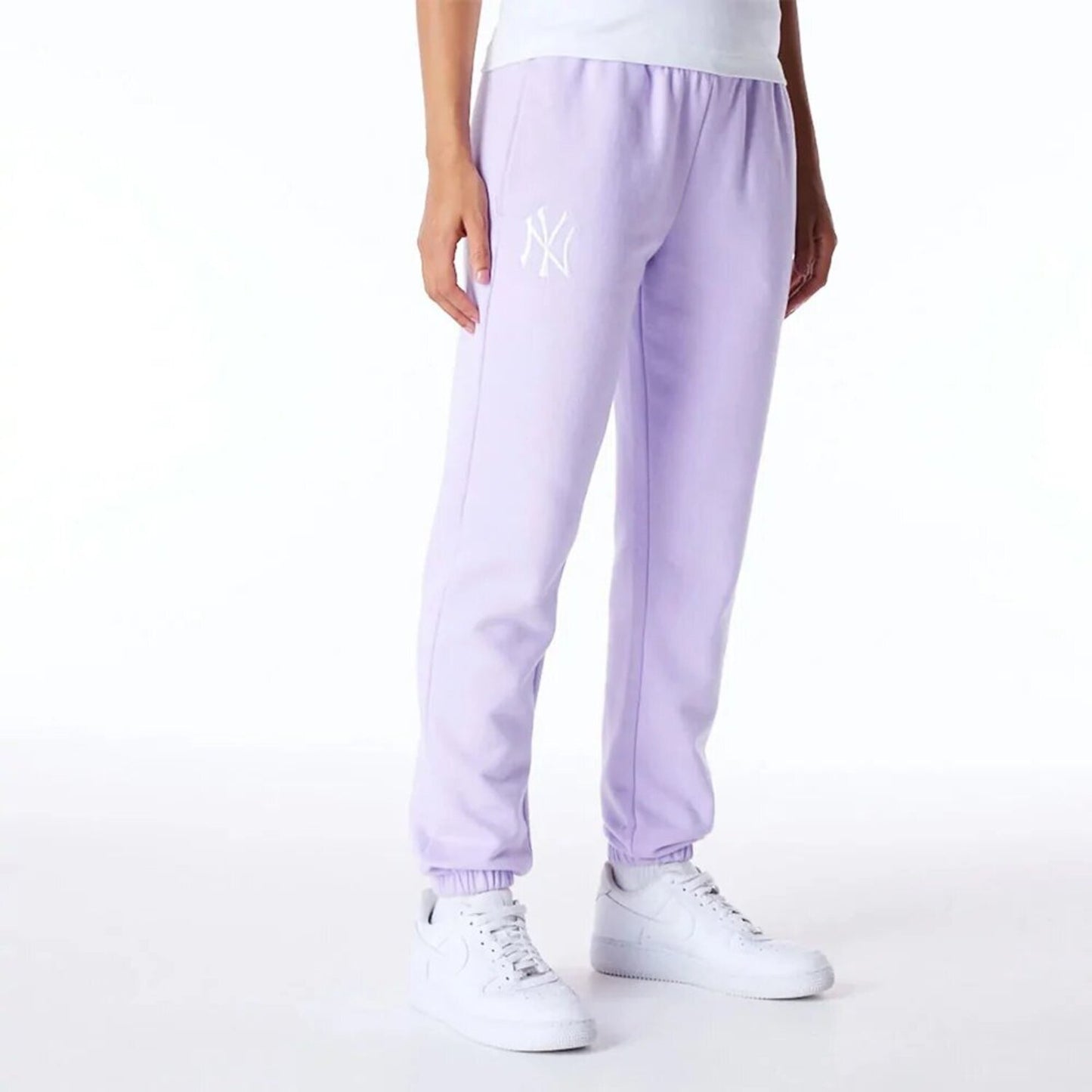 new era new york yankees pantaloni da jogging in pile viola pastello