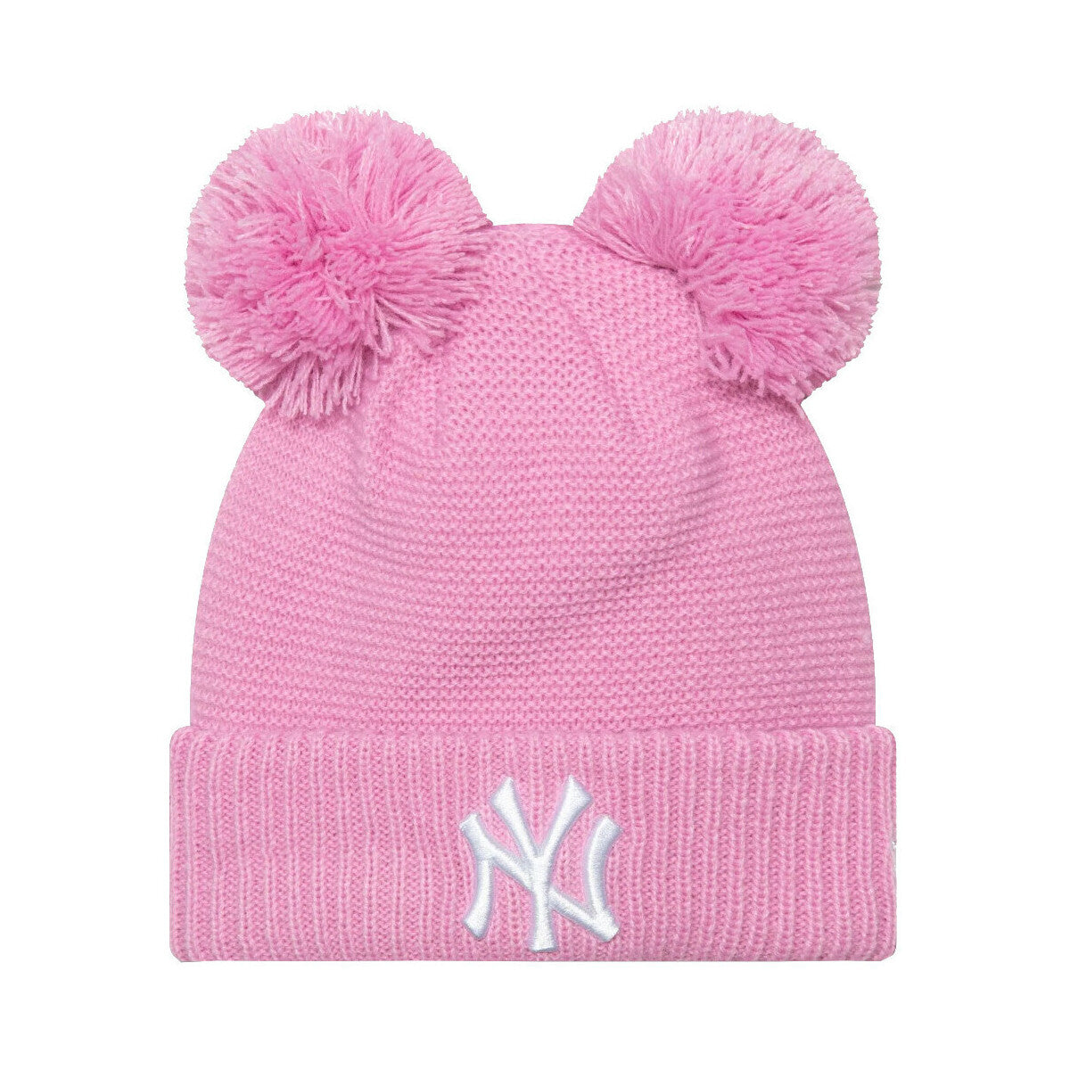 new era nee child double pom beanie paste4l pink