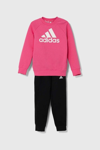 Tuta Adidas Rosa-Nero Logo Adidas Bianco