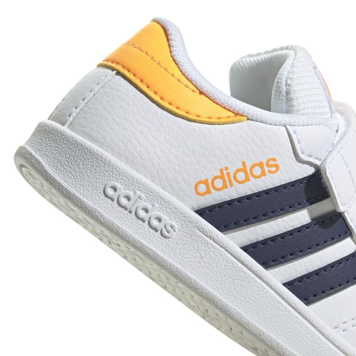 adidas breaknet cf i sneaker white blu yellow kids