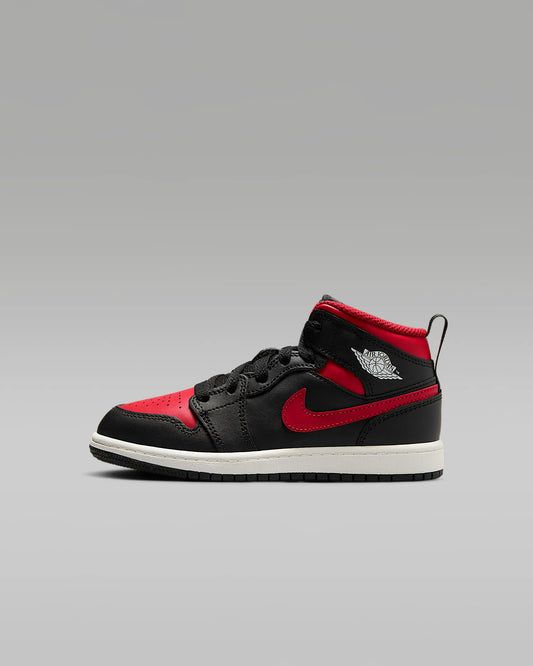 JORDAN 1 MID PS Rosso/Nero