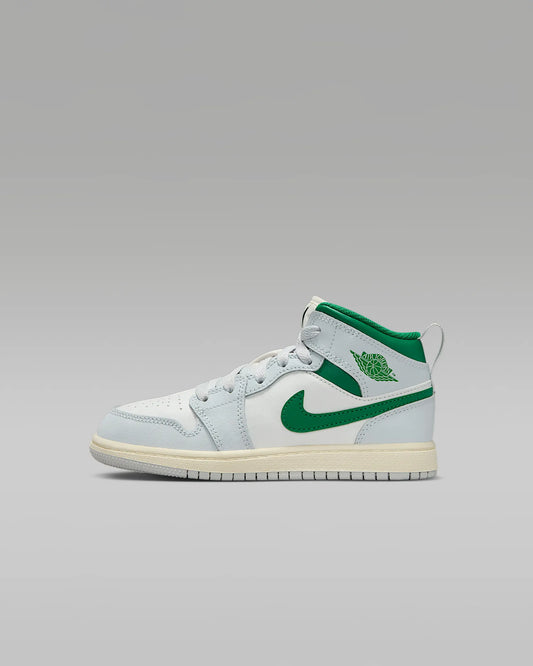 JORDAN 1 MID PS Verde-Bianco