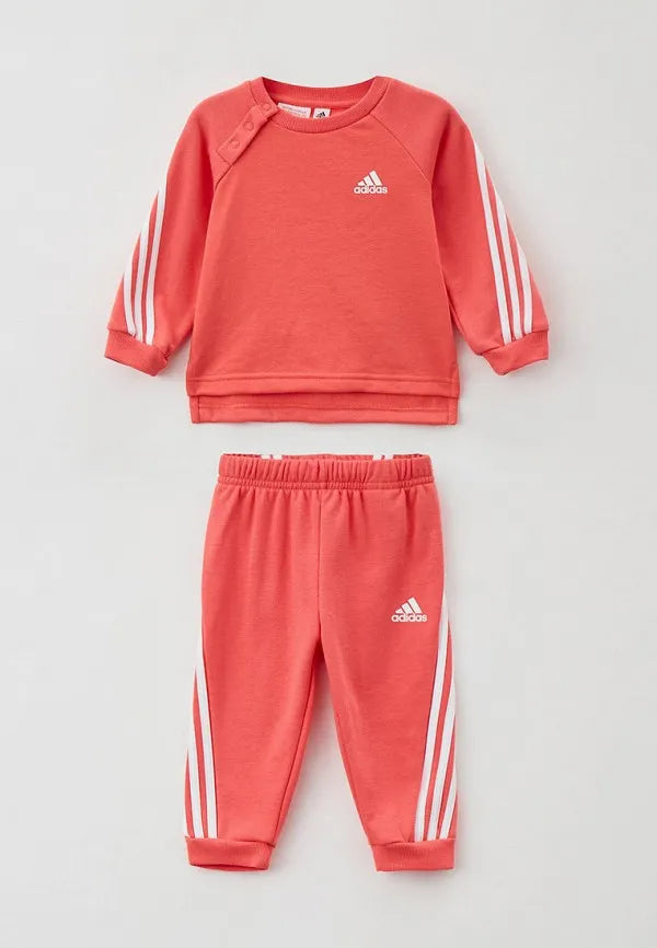 adidas  tuta 3-stripes rosa kids