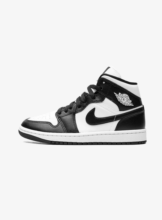 WMNS AIR JORDAN 1 MID WHITE/BLACK